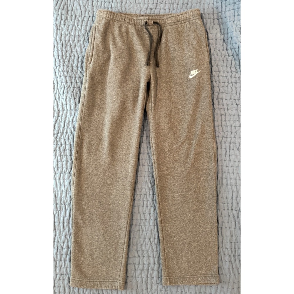 Nike Sportswear Club Fleece Sweatpants Men's L Dark Gray Open Hem 804395-063